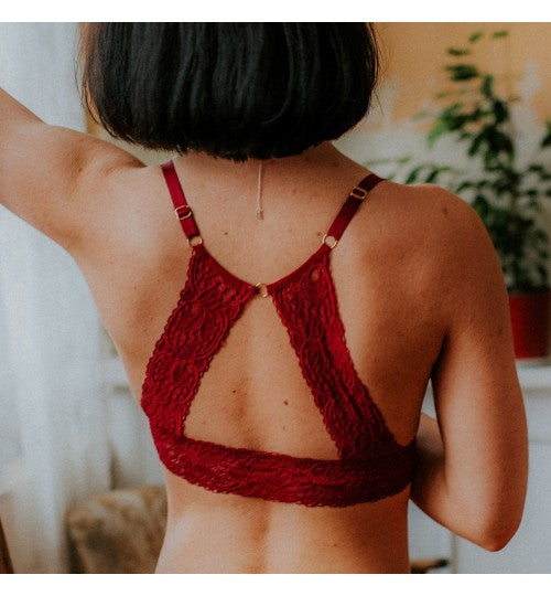 Sinnliches Dessous-Set in weinrot