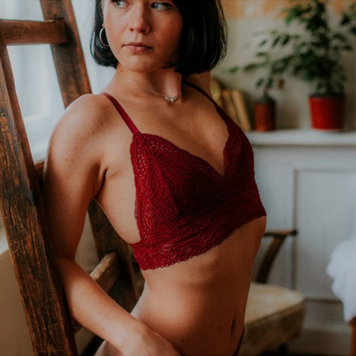 Bralette Sophia - weinrot