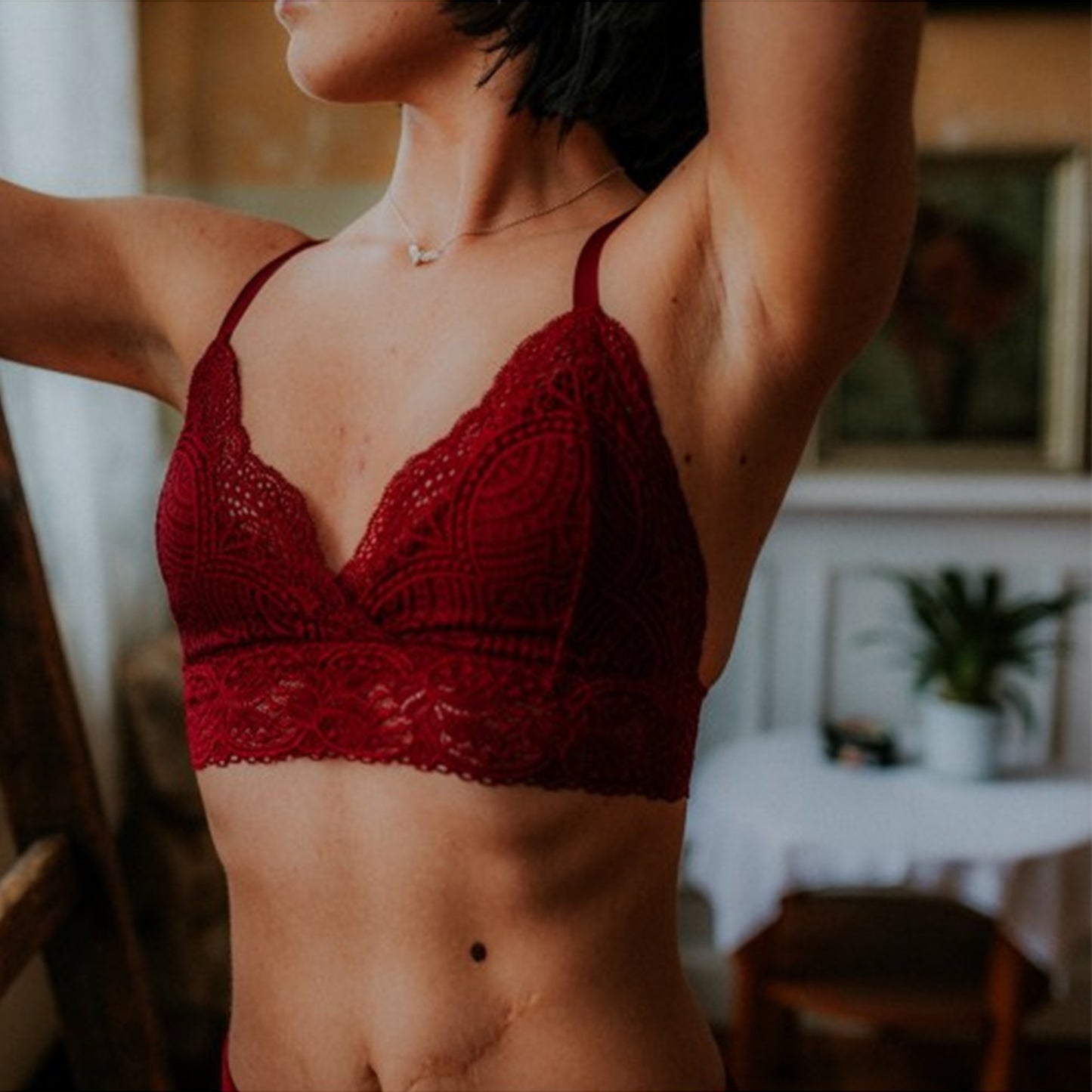 Bralette Sophia - weinrot